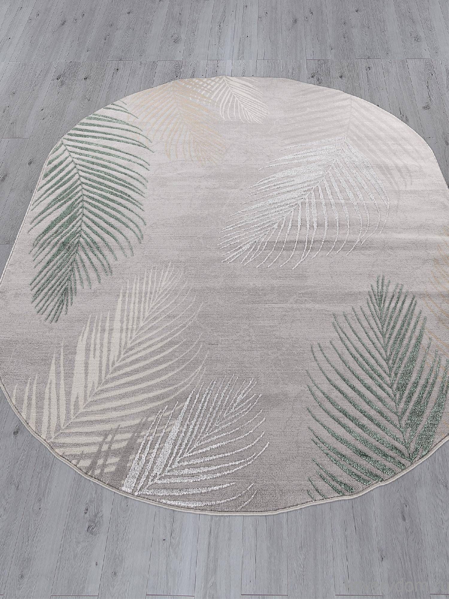 Ковер LIMAN-A F167 GRAY-D.GREEN Овал
