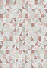 Рельефный ковер красный из вискозы GENOVA R 38483 6898 91 Скандинавский