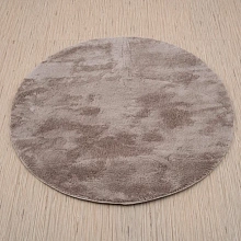 Круглый ковер длинноворсовый из искусственного меха Chic 1000A BROWN_3000 круг