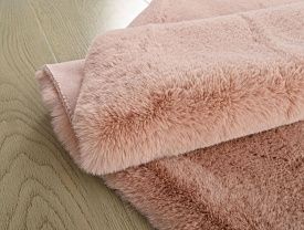 Круглый ковер в зал из искусственного меха RABBIT PREMIUM MS1000 PINK Круг
