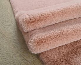 Ковер Шегги розовый из искусственного меха RABBIT PREMIUM MS1000 PINK