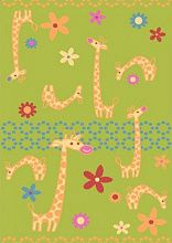 Однотонный ковер детский FUNKY Giraffe a lime