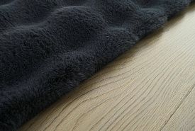 Пушистый однотонный ковровая Дорожка из искусственного меха BUBBLE PREMIUM MS2000 ANTRACITE