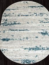 Ковер в гостиную бирюзовый PALERMO F298 GRAY Овал