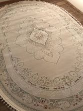 Ковер HUNKAR 7978 BEYAZ / BEYAZ Овал