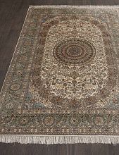 Ковер из шелка Tibet SILK & SILK S-02 CREAM / BLUE