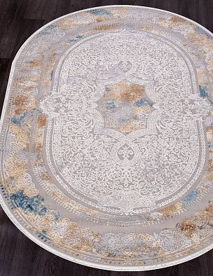 Ковер ERVA 18134 L.GRAY / BLUE Овал