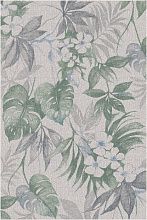 Ковер в гостиную серый из вискозы и хлопка с цветами ROYAL PALACE 2020 R 17710 6767