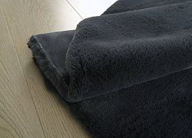 Ковер Шегги черный из искусственного меха RABBIT PREMIUM MS1000 ANTRACITE Круг